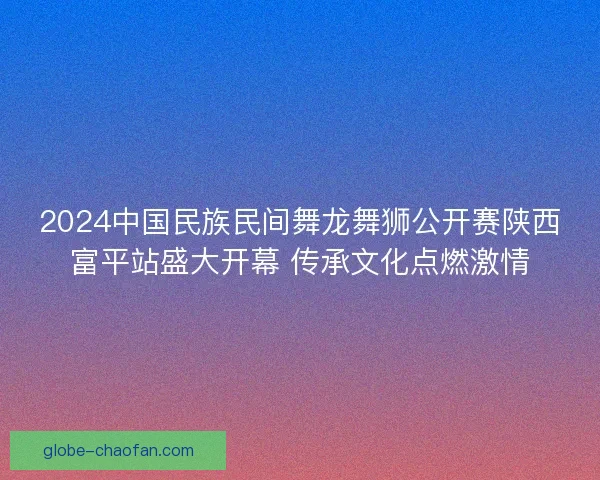 2024中国民族民间舞龙舞狮公开赛陕西富平站盛大开幕 传承文化点燃激情